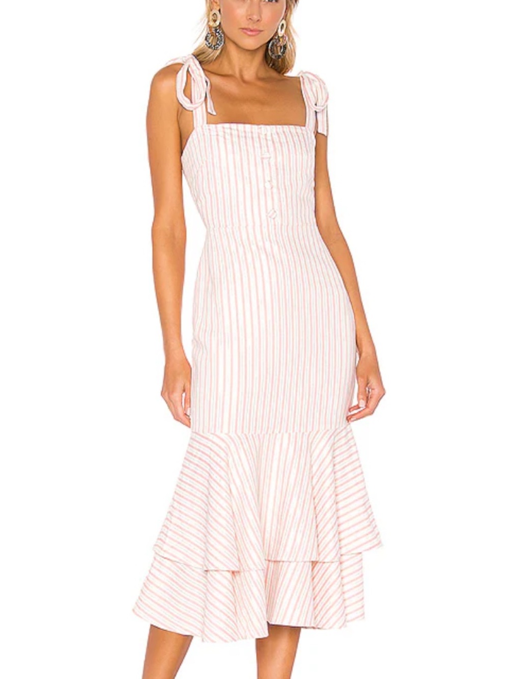 Lovers + Friends Blush Wisdom Midi Dress Size Small